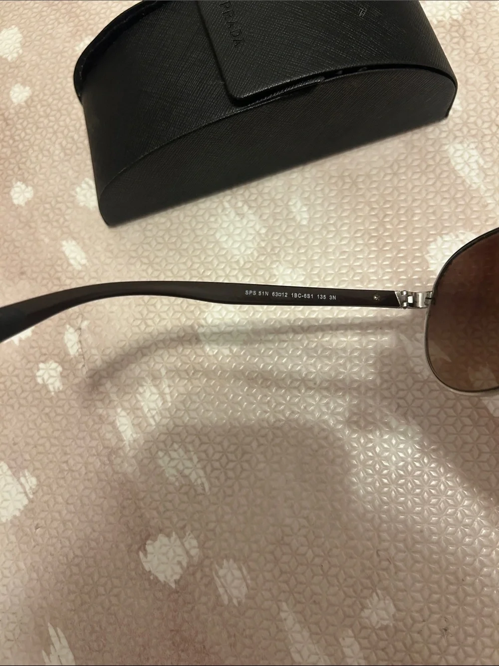 Prada Silver Frame Sunglasses with Brown Gradient Lenses